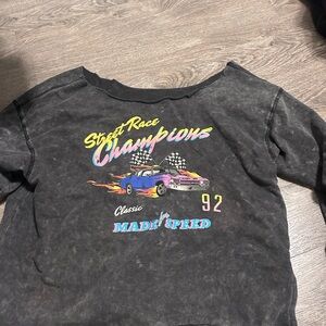 Aeropostale Off-the-Shoulder Sweater - Black